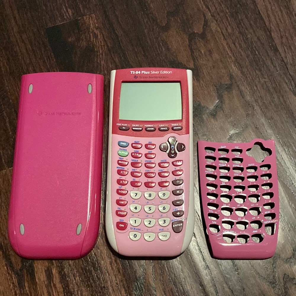 TI-84 Plus Silver Edition- 3 colors of pink and optional face plate